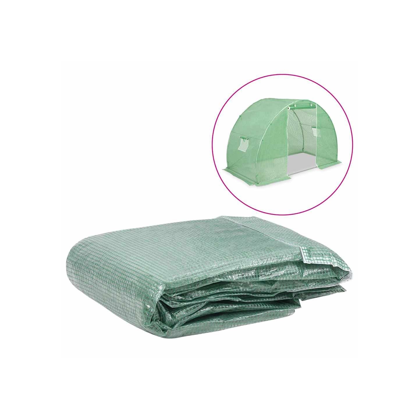 Couverture de remplacement de serre (4,5 m²) 300x150x200cm Vert