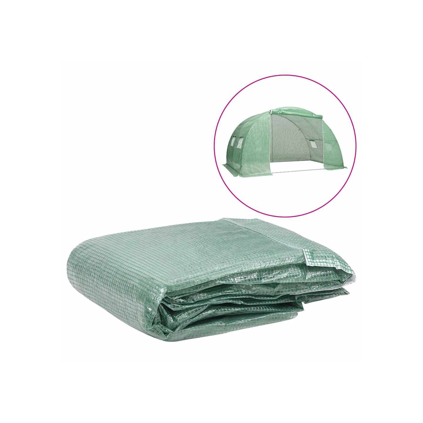 Couverture de remplacement de serre (8 m²) 400x200x200 cm Vert