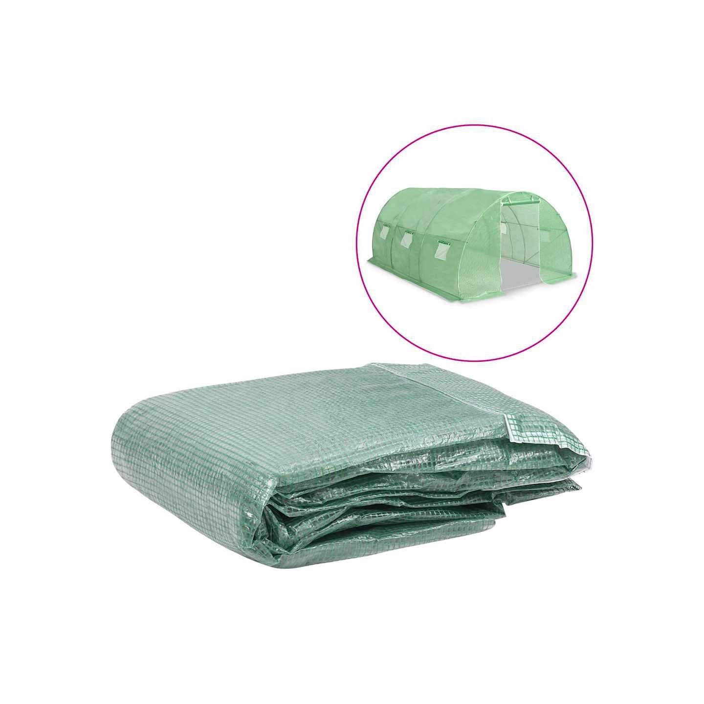 Couverture de remplacement de serre (13,5m²) 300x450x200cm Vert