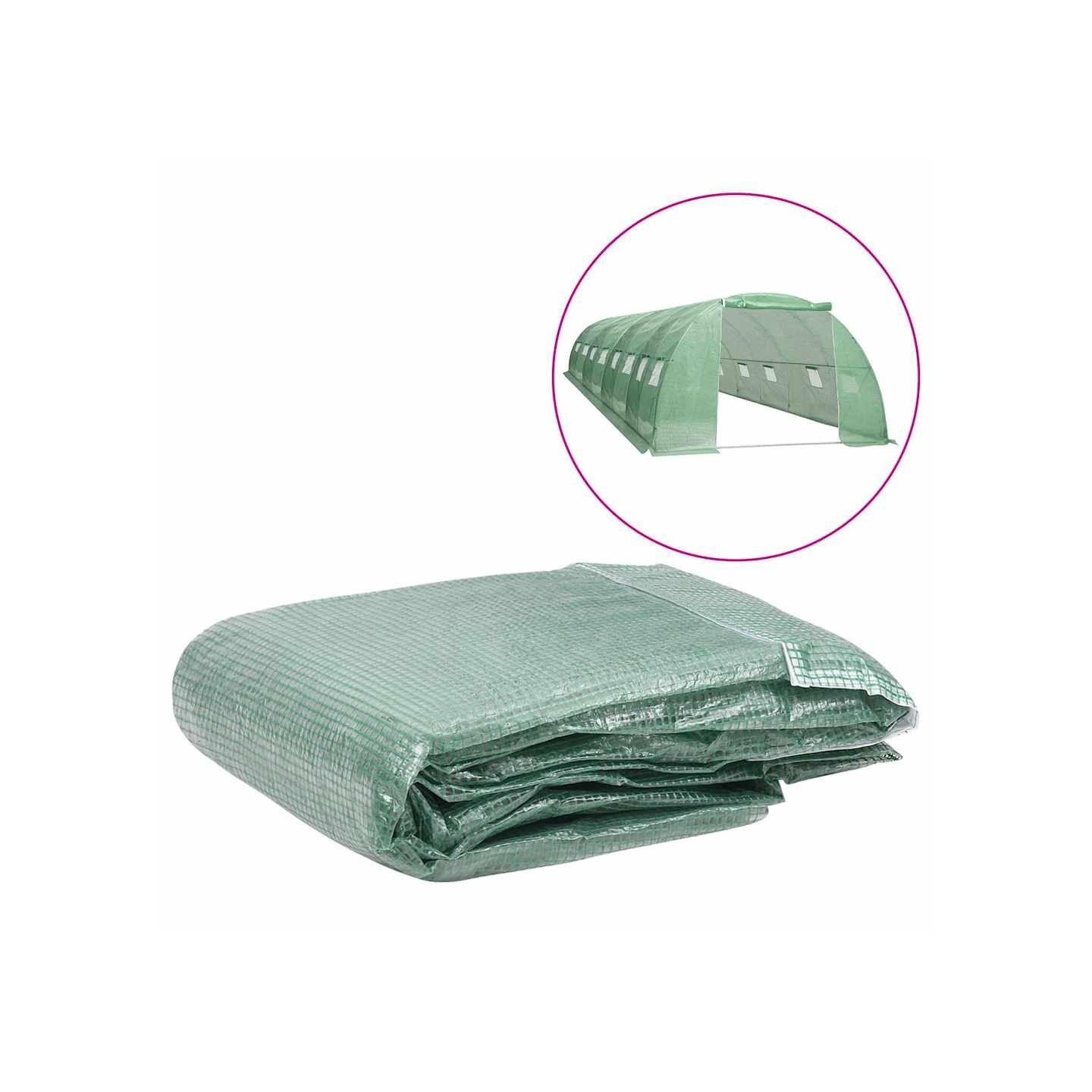Couverture de remplacement de serre (32 m²) 400x800x200 cm Vert