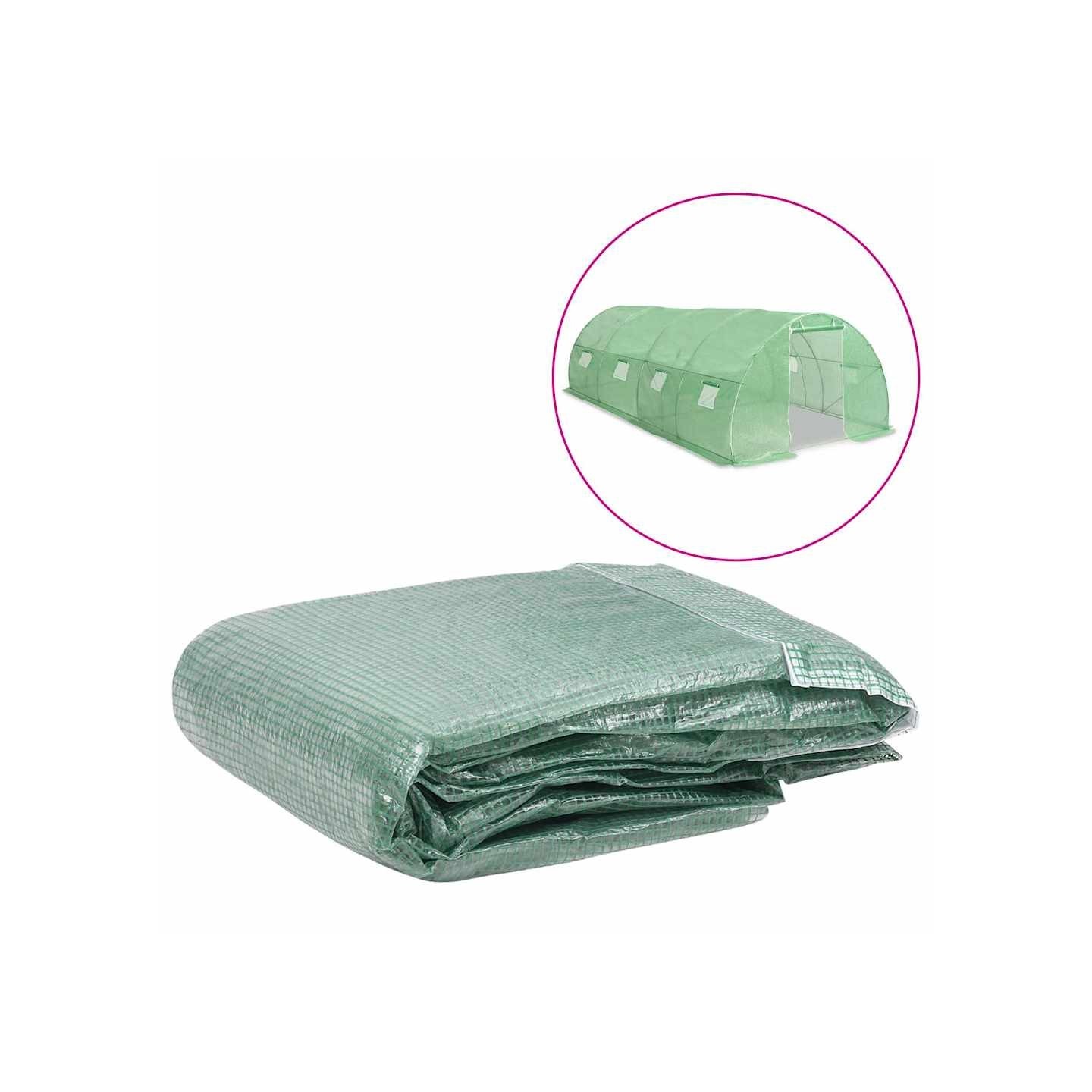 Couverture de remplacement de serre (18 m²) 300x600x200 cm Vert