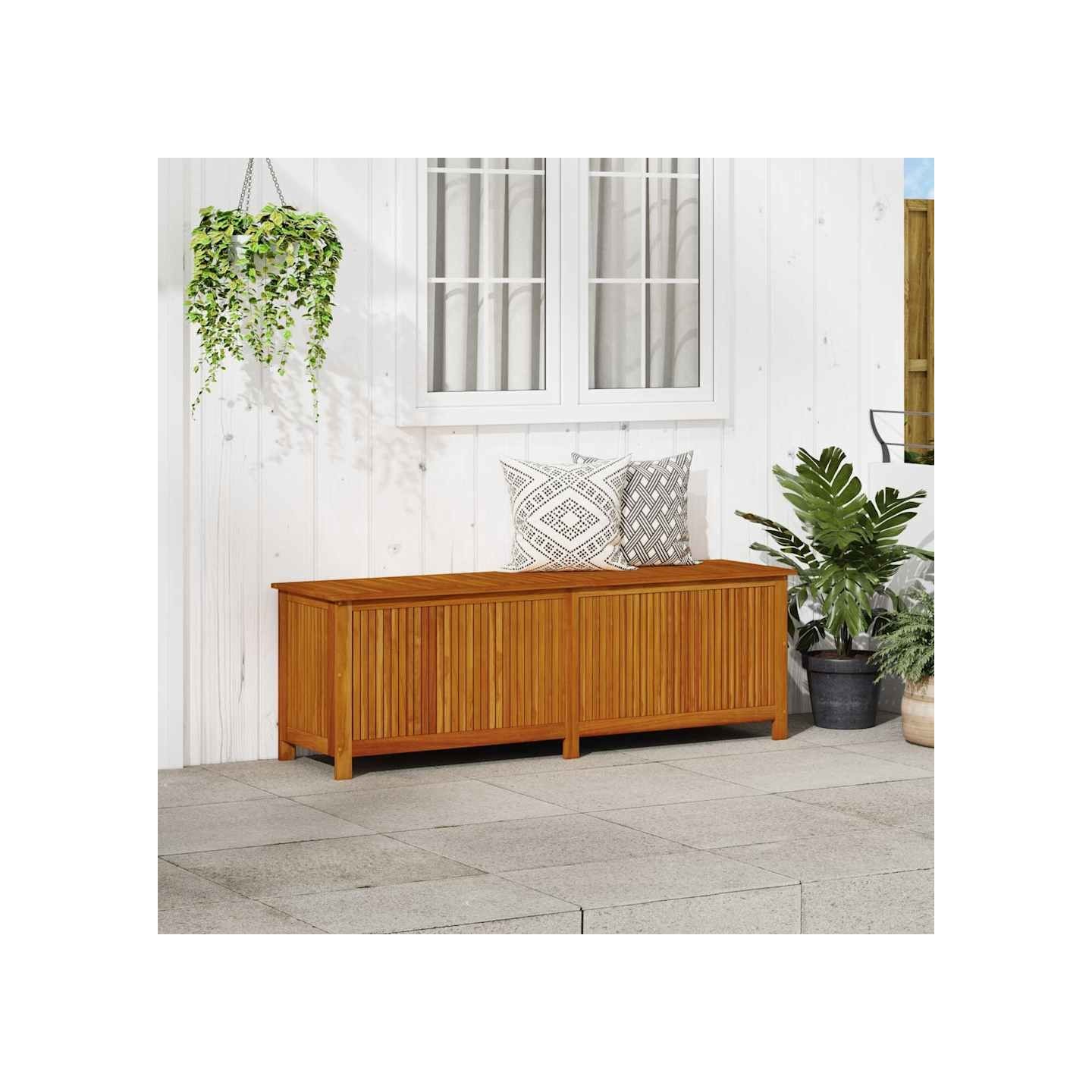 Boîte de rangement de jardin 175x50x58 cm Bois d'acacia solide