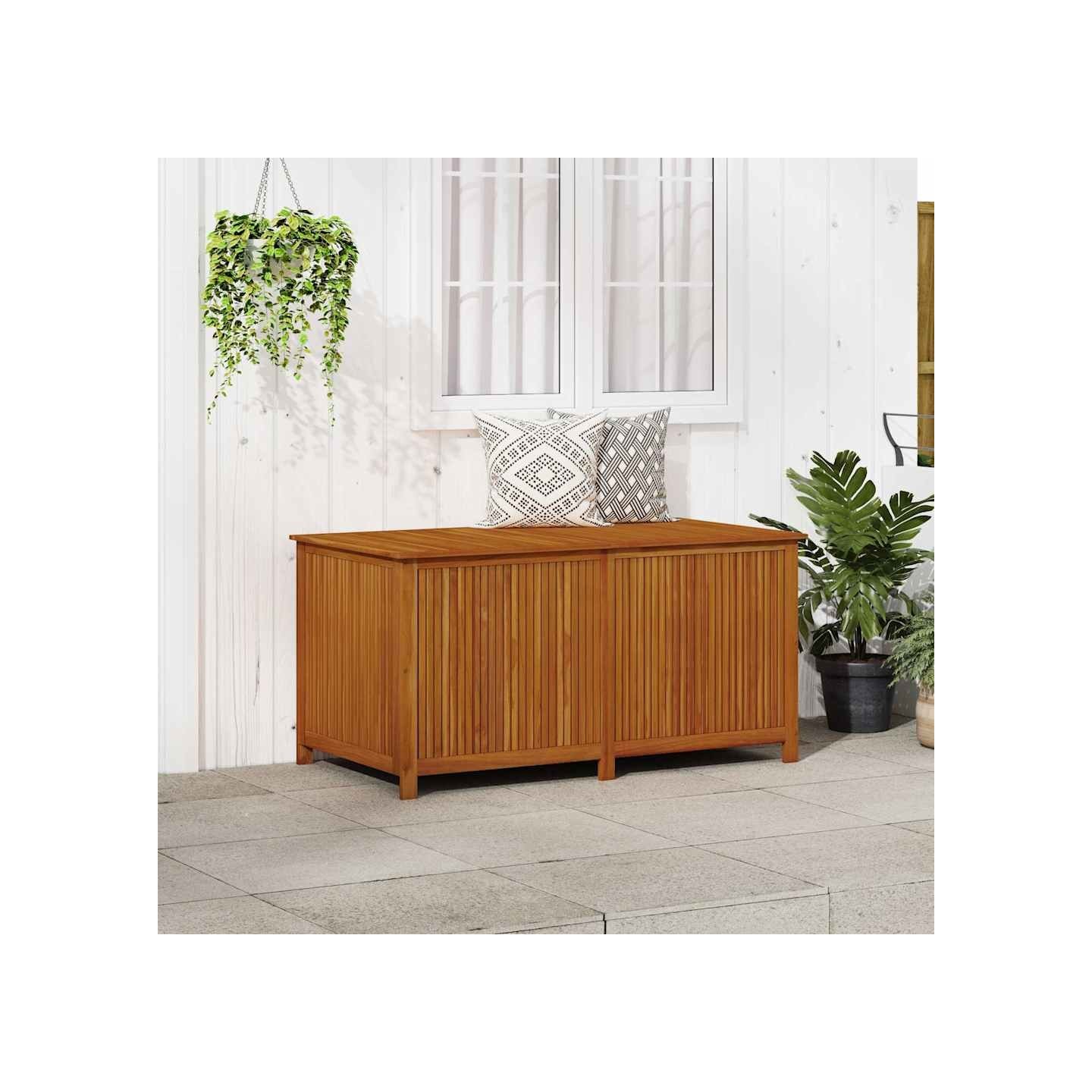 Boîte de rangement de jardin 150x80x75 cm Bois d'acacia solide