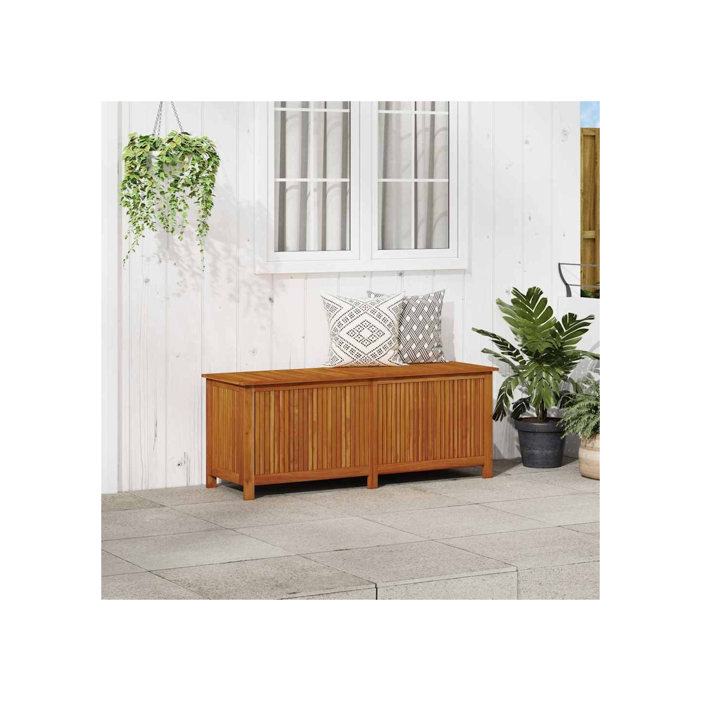 Boîte de rangement de jardin 150x50x58 cm Bois d'acacia solide
