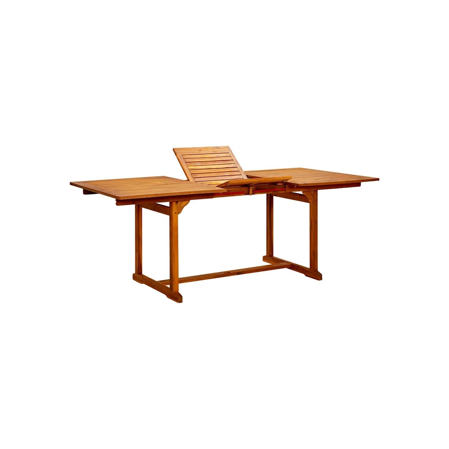 Table à dîner de jardin (150-200)x100x75cm Bois d'acacia massif