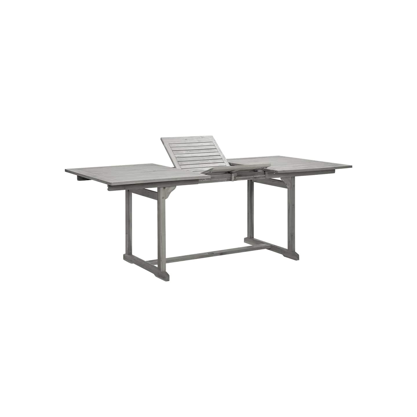 Table à dîner de jardin (150-200)x100x75cm Bois d'acacia massif