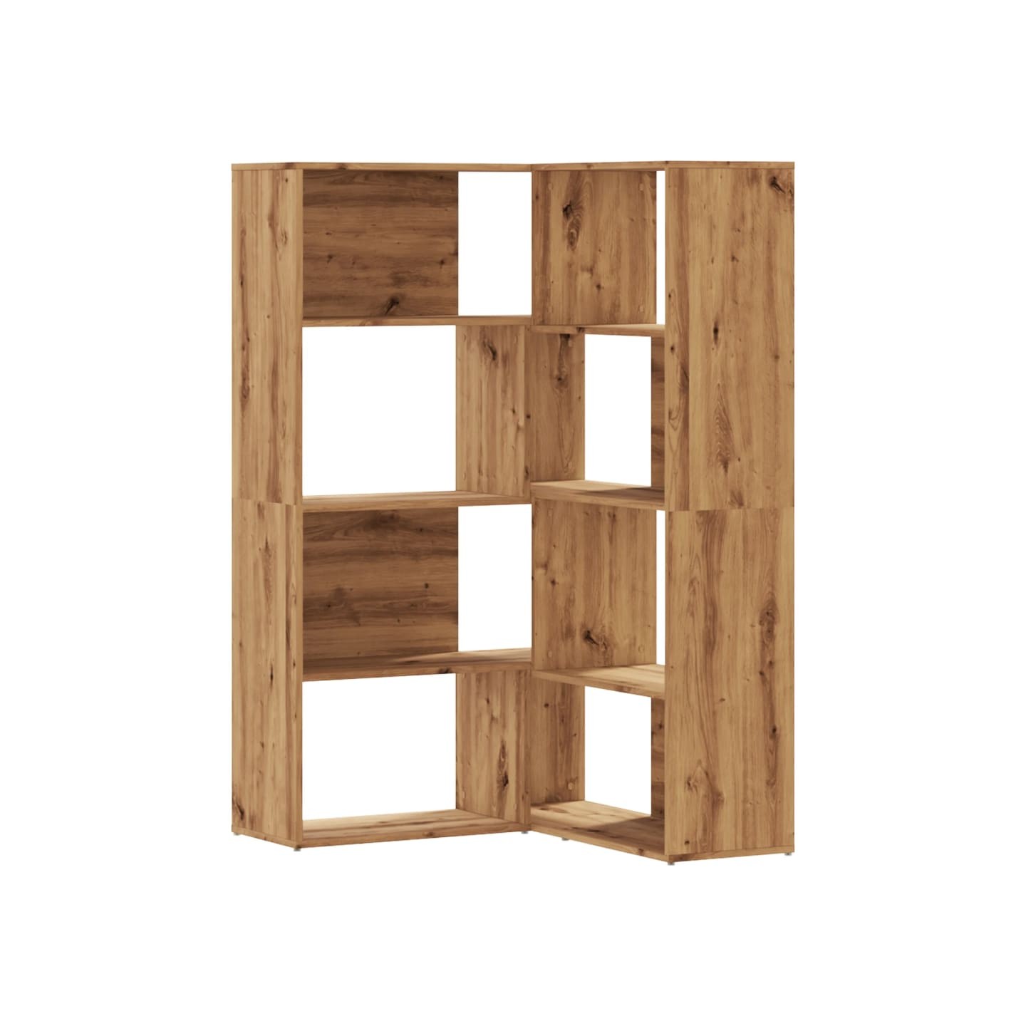 Bibliothèque d'angle 4 niveaux chêne artisanal bois ingénierie