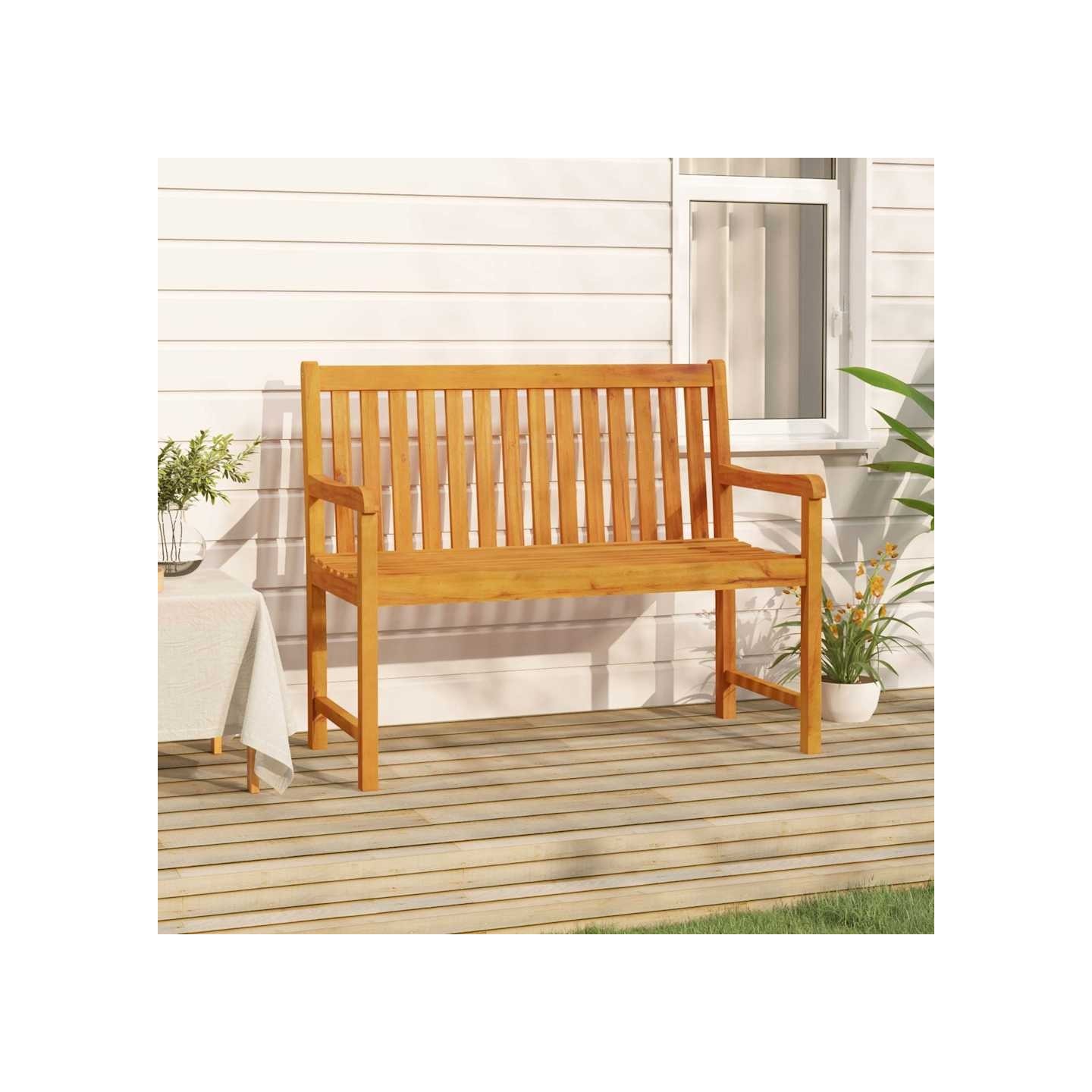 Banc de jardin 110 cm Bois d'acacia solide
