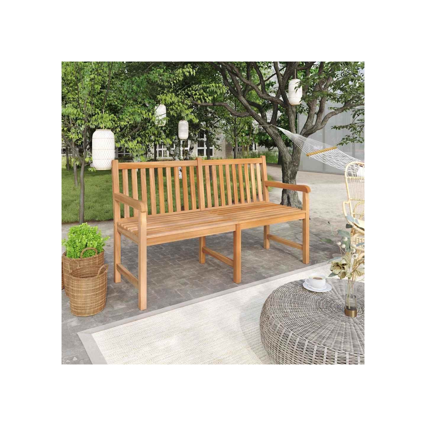 Banc de jardin 150 cm Bois de teck solide