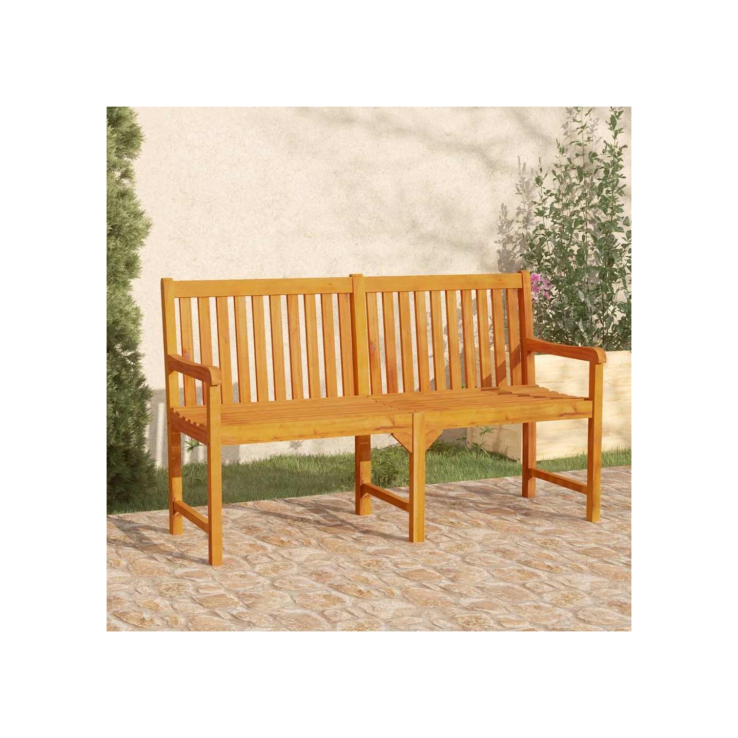 Banc de jardin 150 cm Bois solide d'acacia