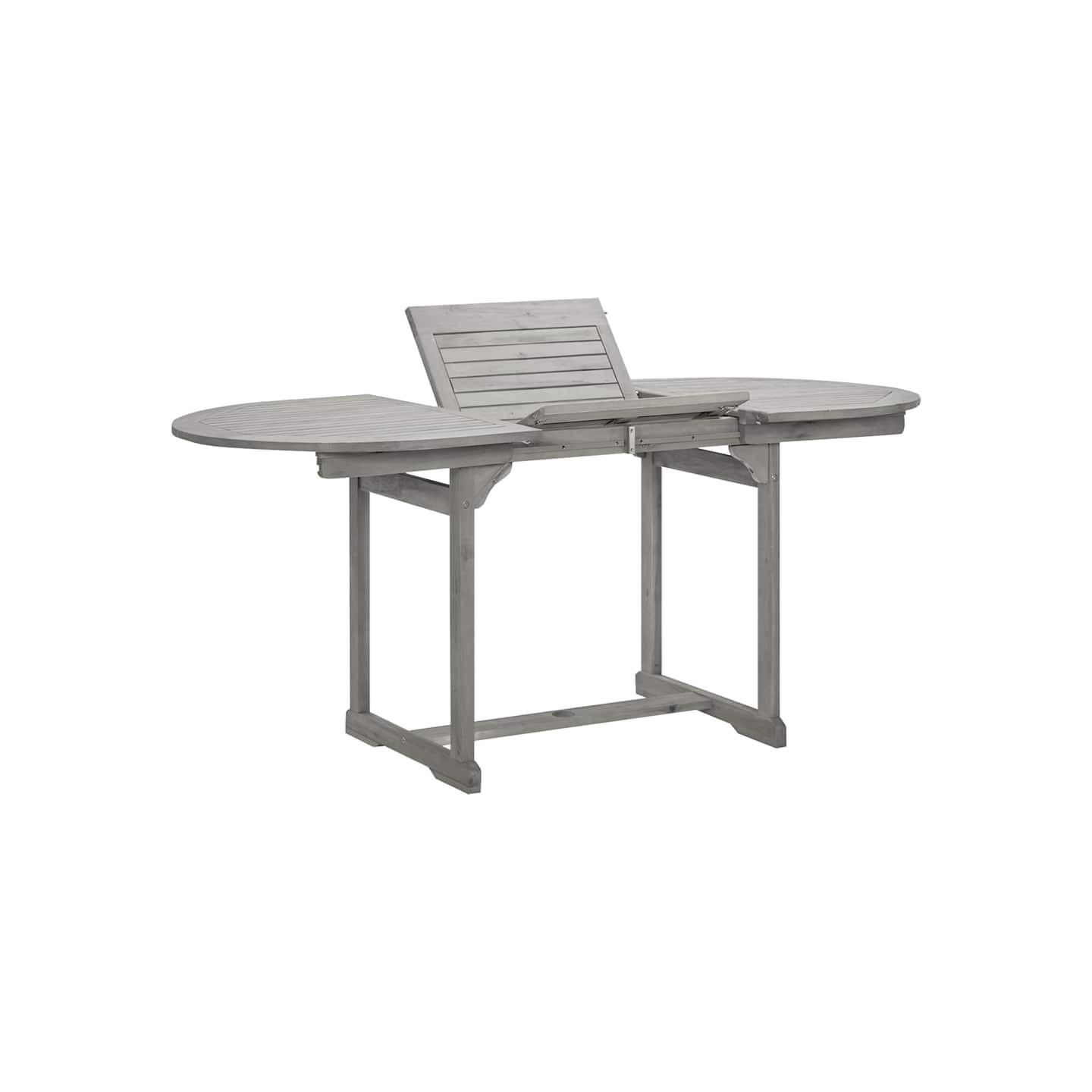 Table à dîner de jardin (120-170)x80x75 cm Bois d'acacia massif