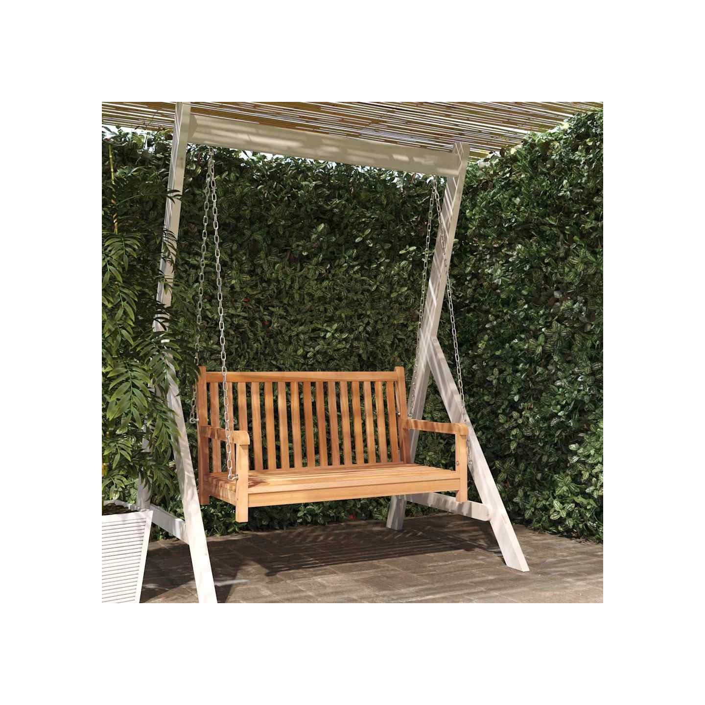 Balancelle Bois de teck massif 114x60x64 cm