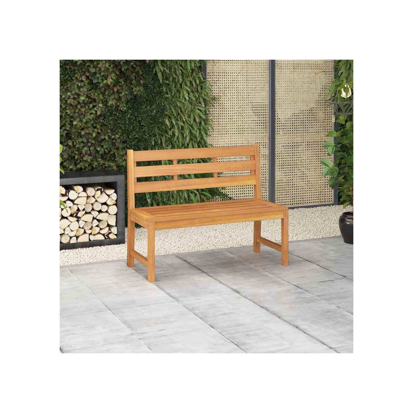 Banc de jardin 114 cm Bois de teck solide