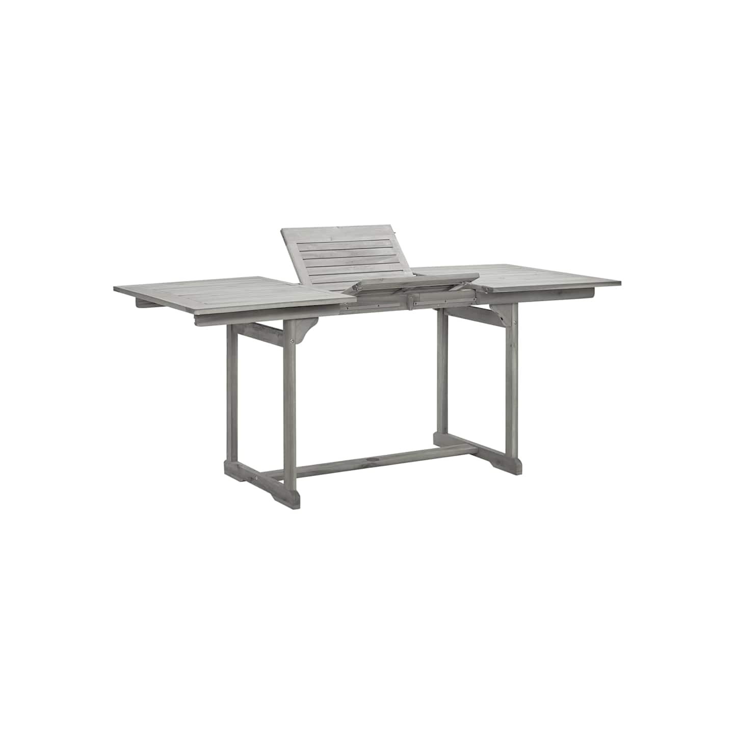 Table à dîner de jardin (120-170)x80x75 cm Bois d'acacia massif