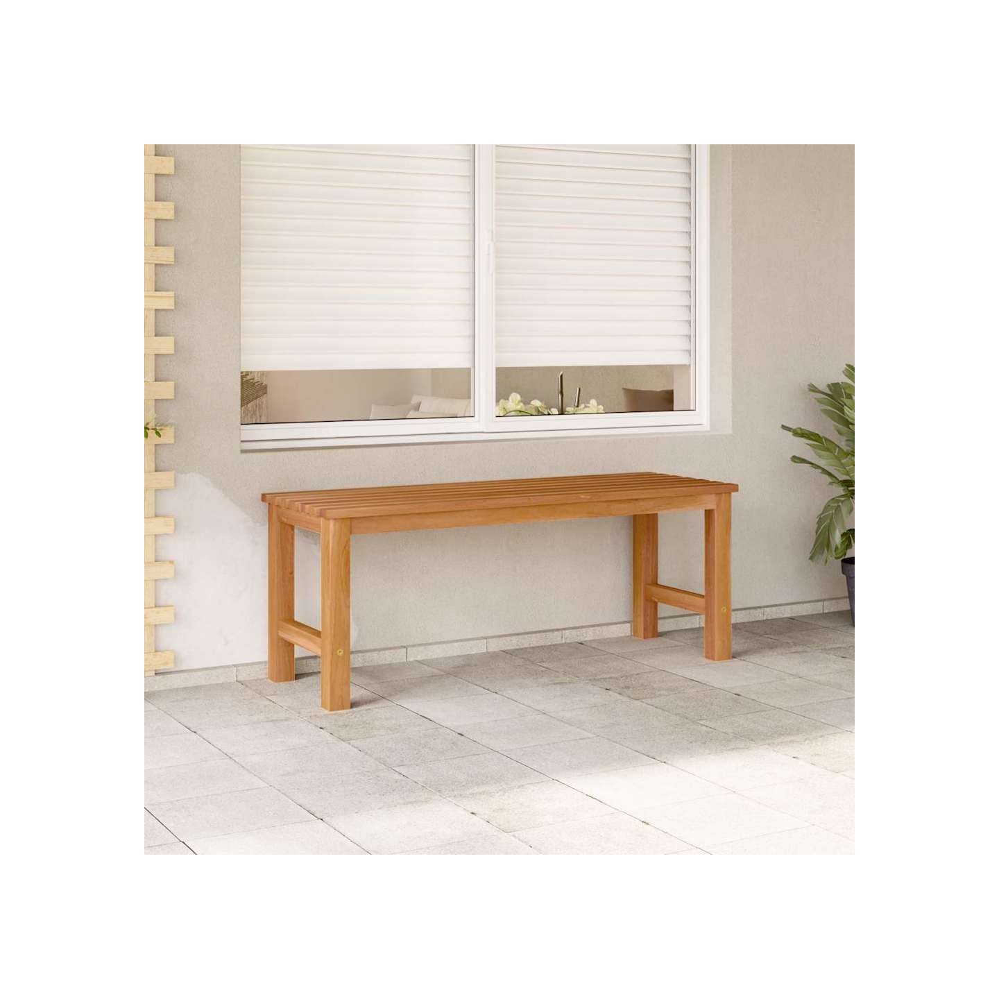 Banc de jardin 114 cm bois de teck solide