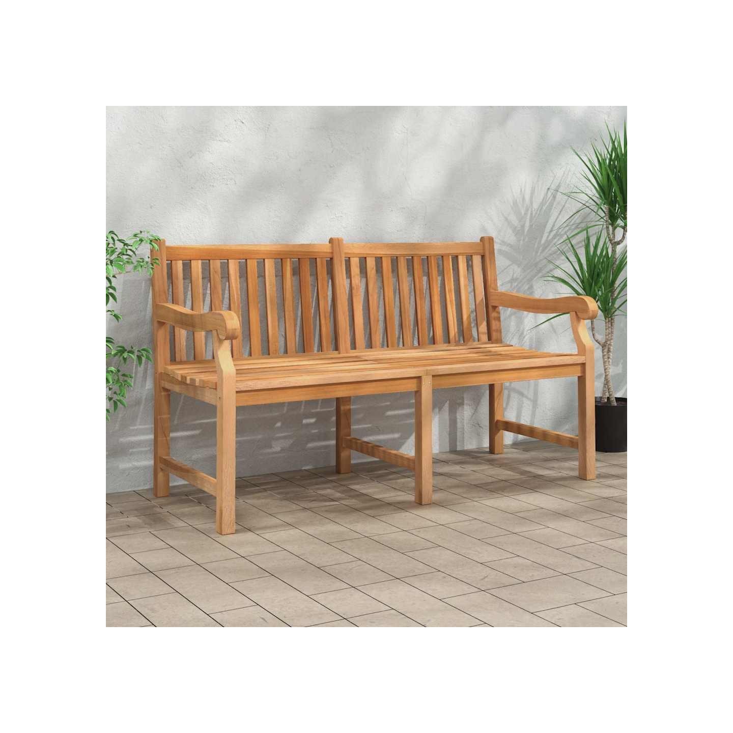 Banc de jardin 150 cm bois de teck massif
