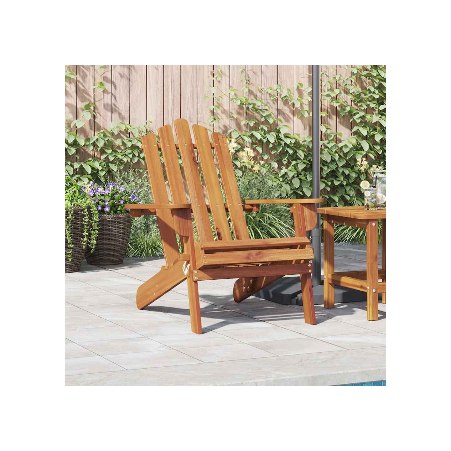 Chaise de jardin Adirondack Bois d'acacia massif