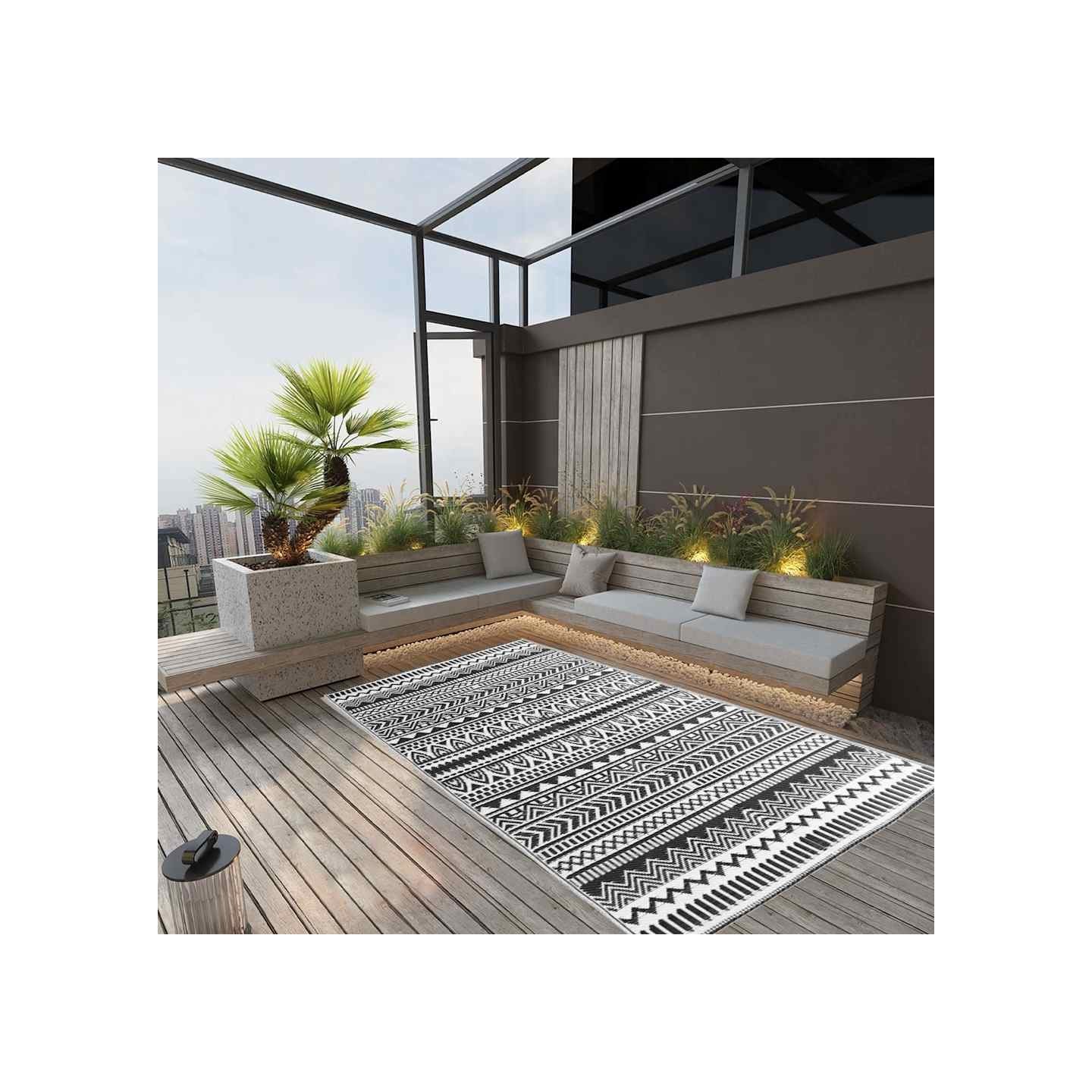 Tapis d'extérieur ARAKIL Noir 160x230 cm PP
