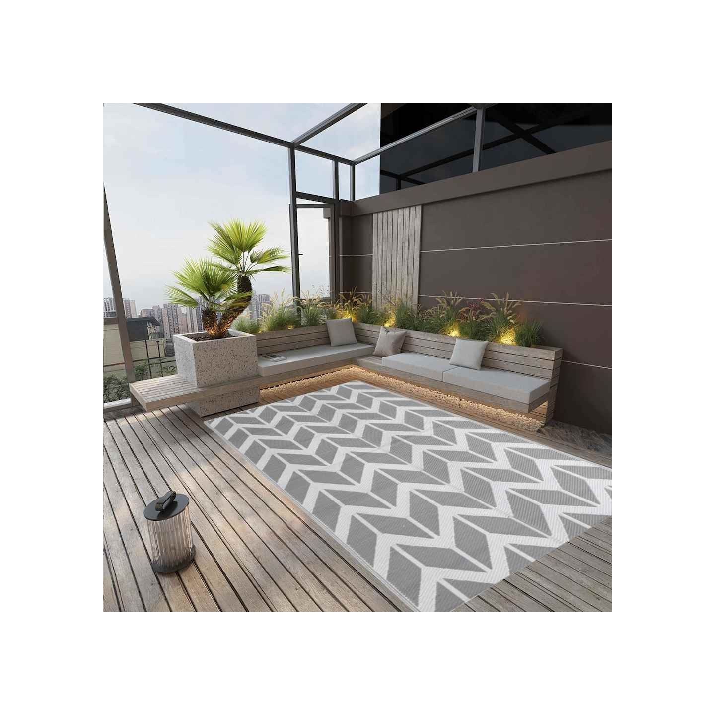 Tapis d'extérieur ARAKIL Gris 190x290 cm PP