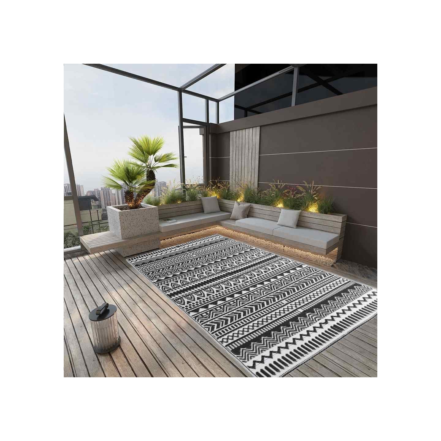 Tapis d'extérieur ARAKIL Noir 190x290 cm PP