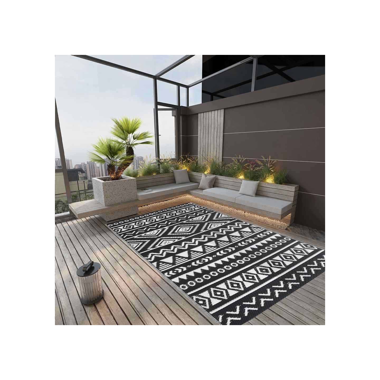 Tapis d'extérieur ARAKIL Noir 190x290 cm PP