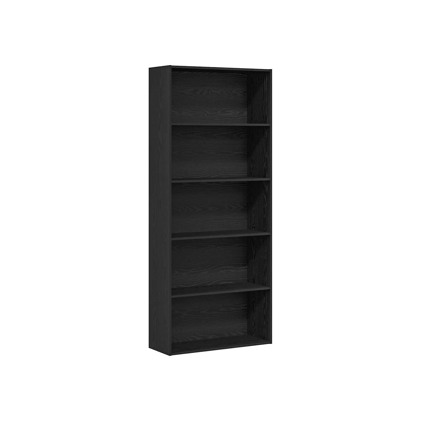 Bibliothèque en chêne noir 80x30x189 cm bois d'ingénierie