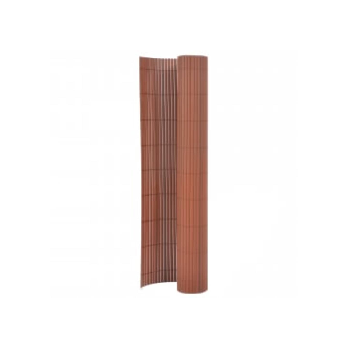 Clôture de jardin double face 110x500 cm Marron