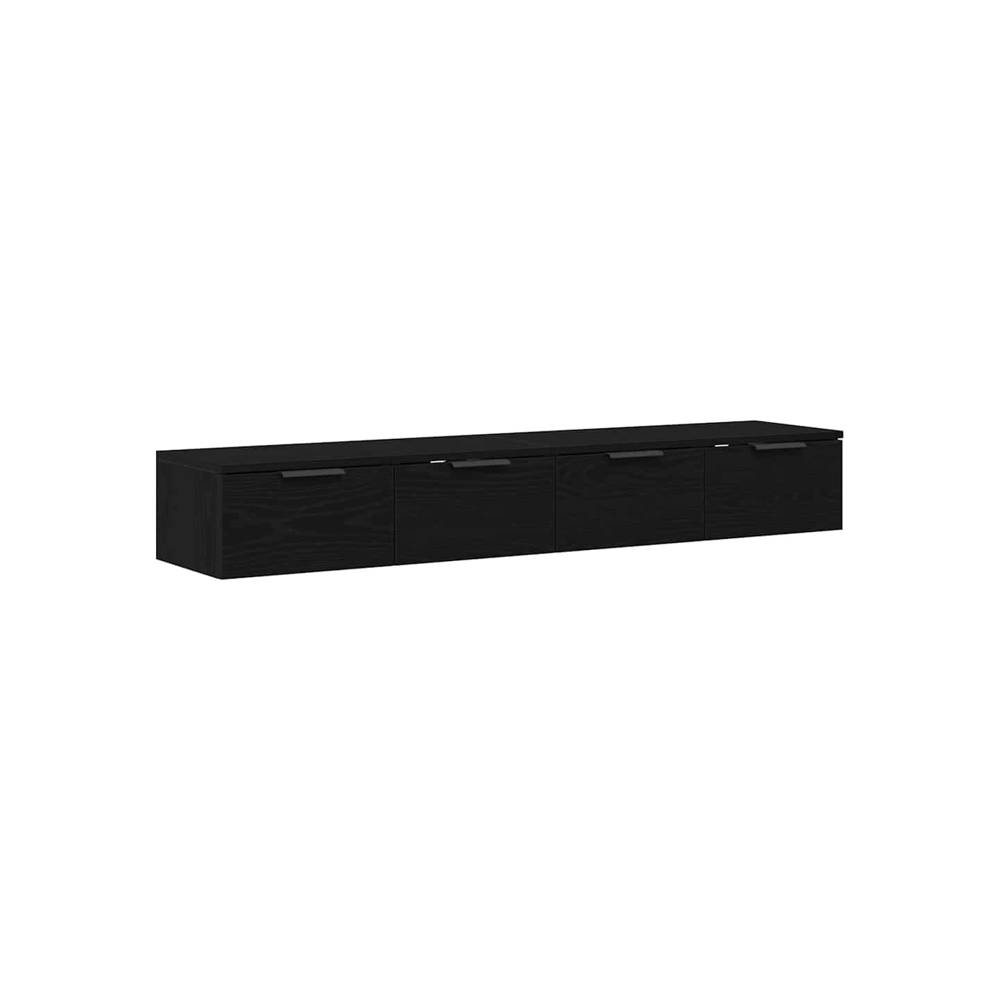 Meuble mural 2 pc Chêne noir 68 x 30 x 20 cm Bois d'ingénierie