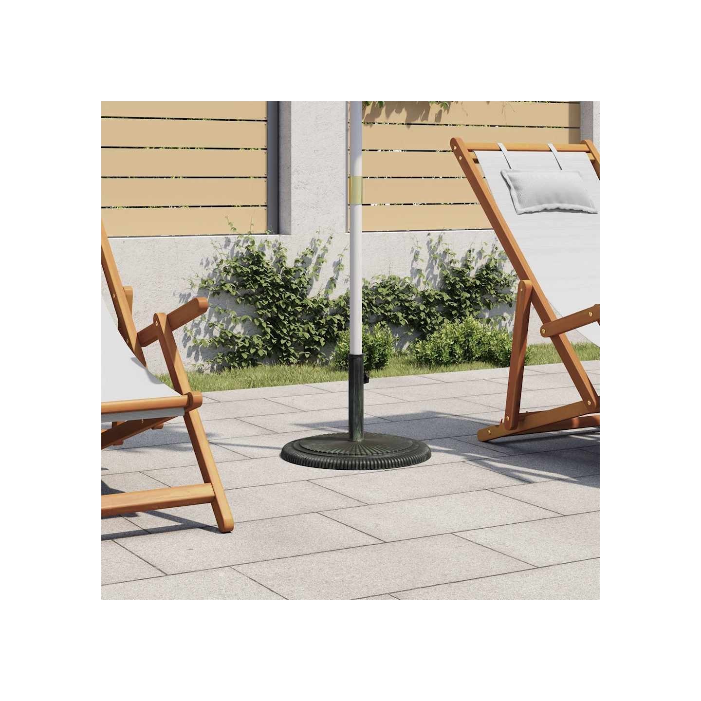 Socle de parasol Vert 45x45x30 cm Fonte