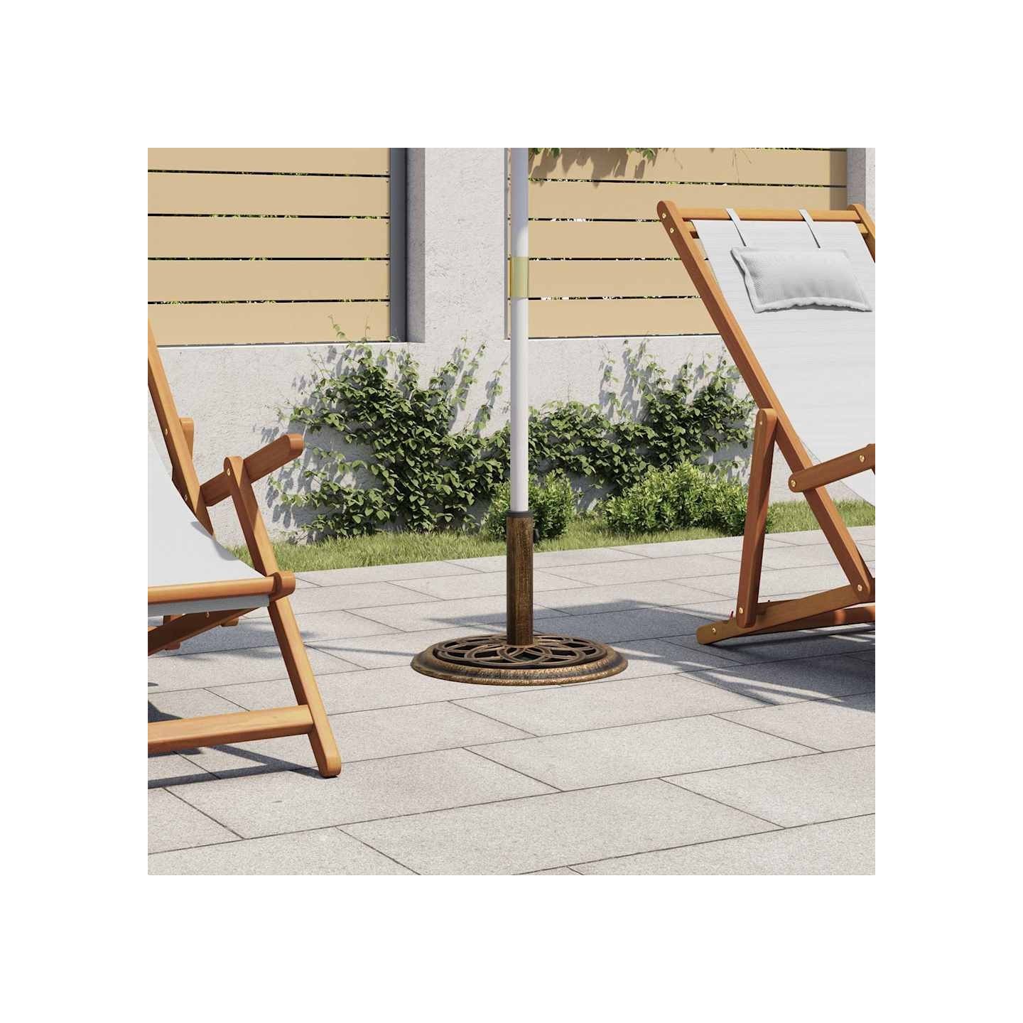 Socle de parasol Bronze 44x44x31 cm Fonte