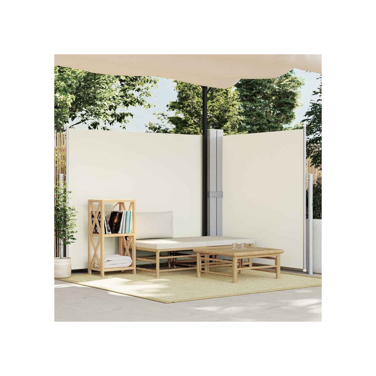 Auvent latéral rétractable Crème 180x600 cm