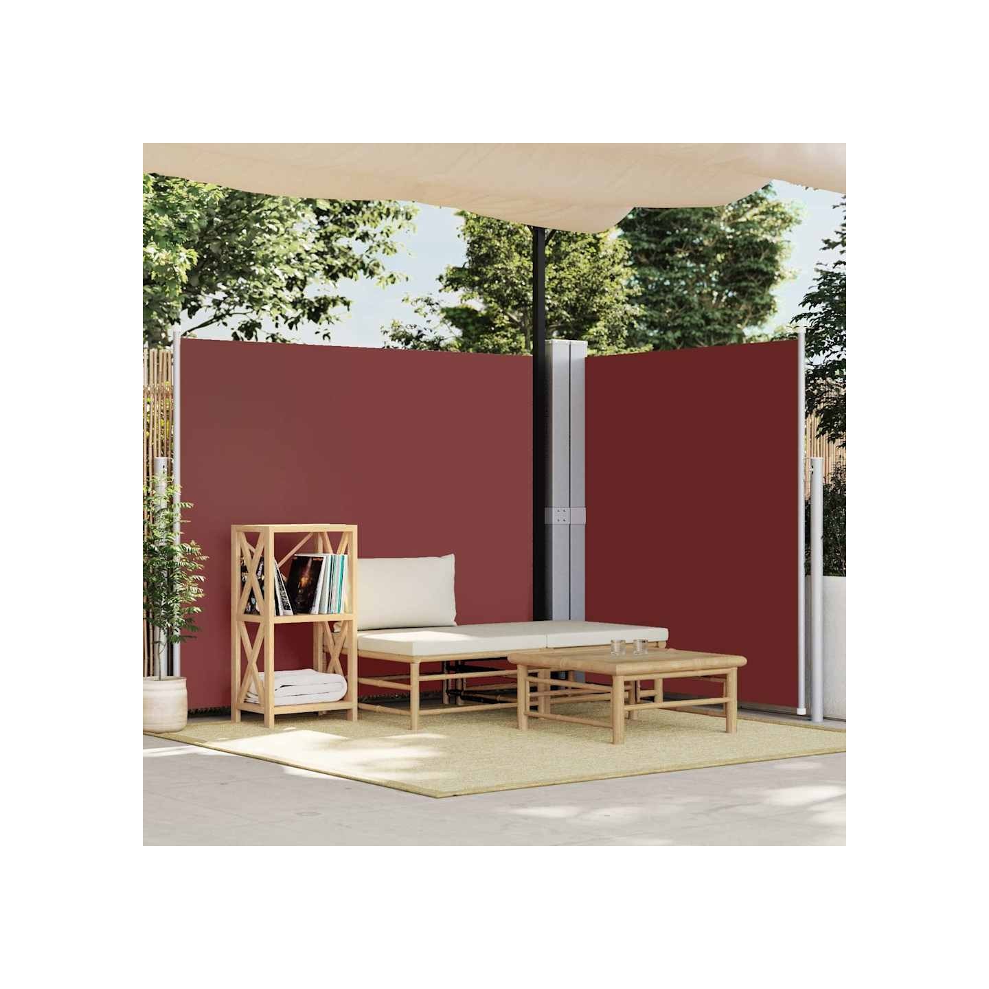 Auvent latéral rétractable Marron 180x600 cm