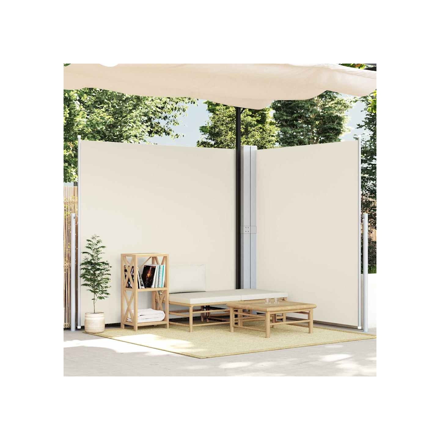 Auvent latéral rétractable Crème 200x600 cm