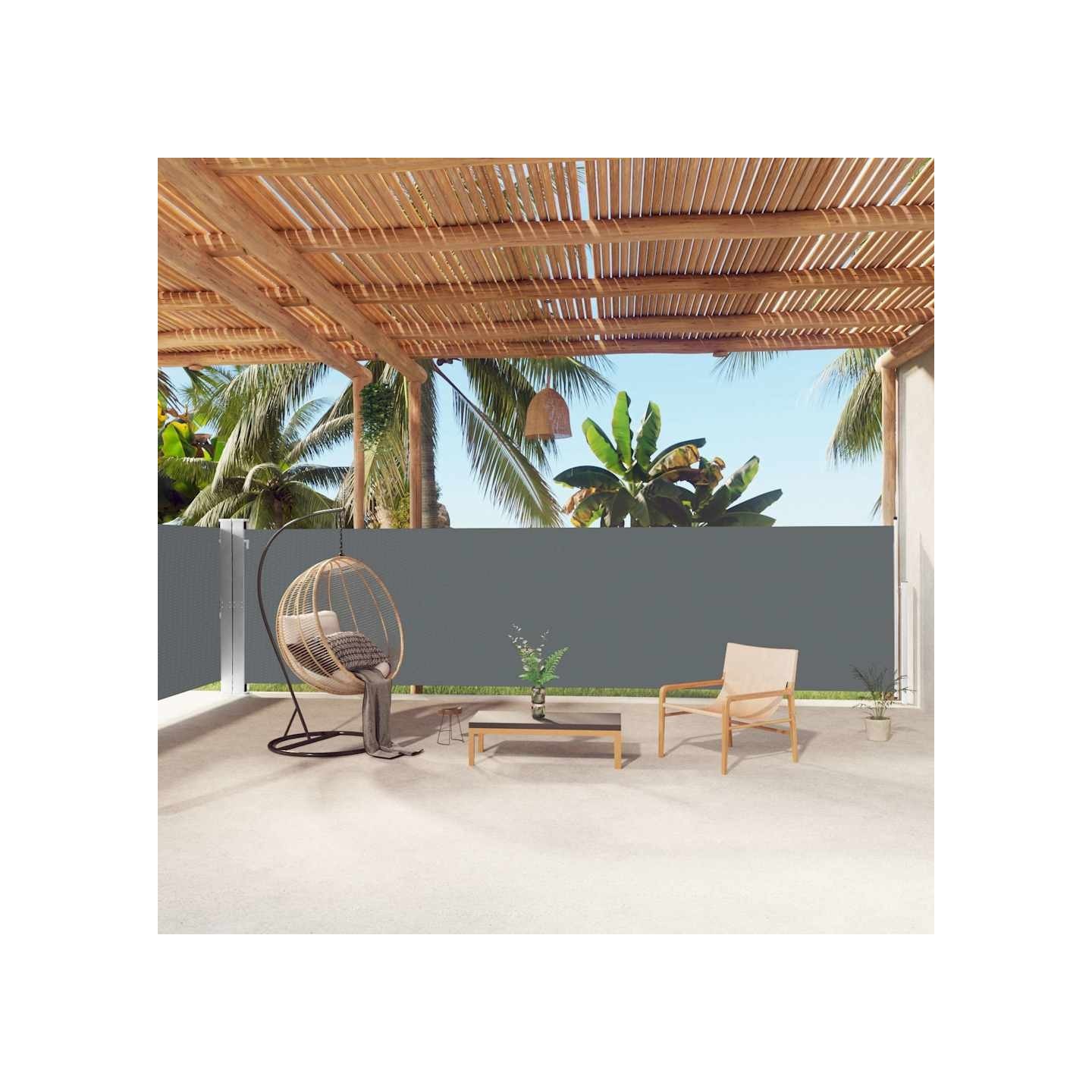 Auvent latéral rétractable Anthracite 160x1000 cm