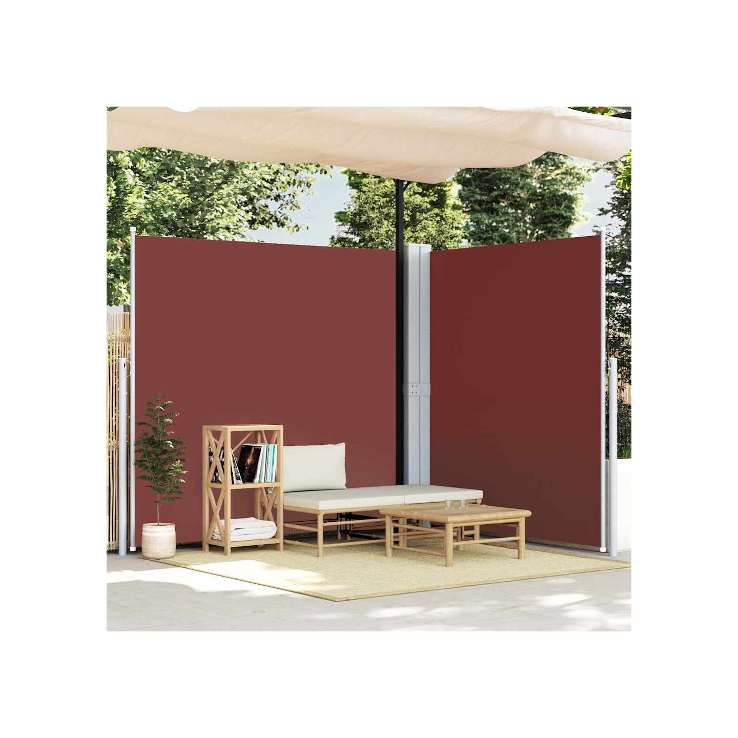 Auvent latéral rétractable Marron 220x600 cm