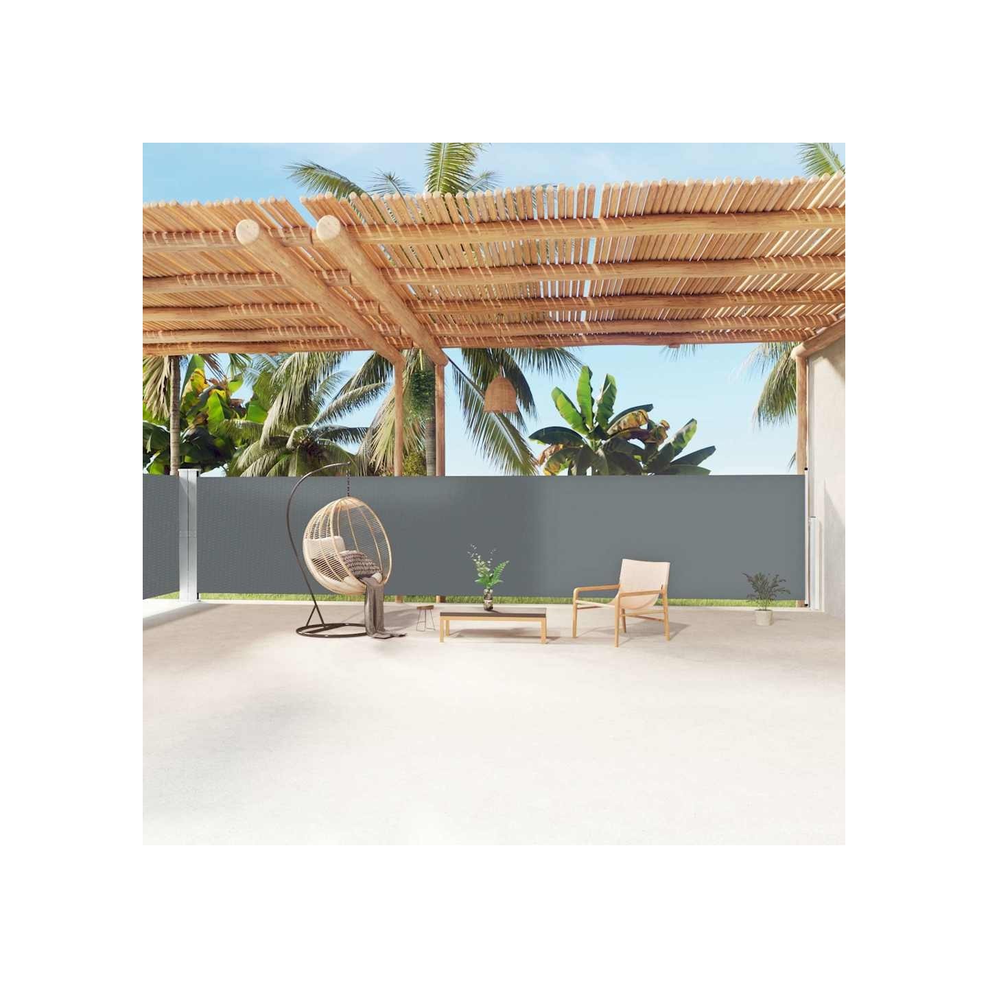Auvent latéral rétractable Anthracite 160x1200 cm