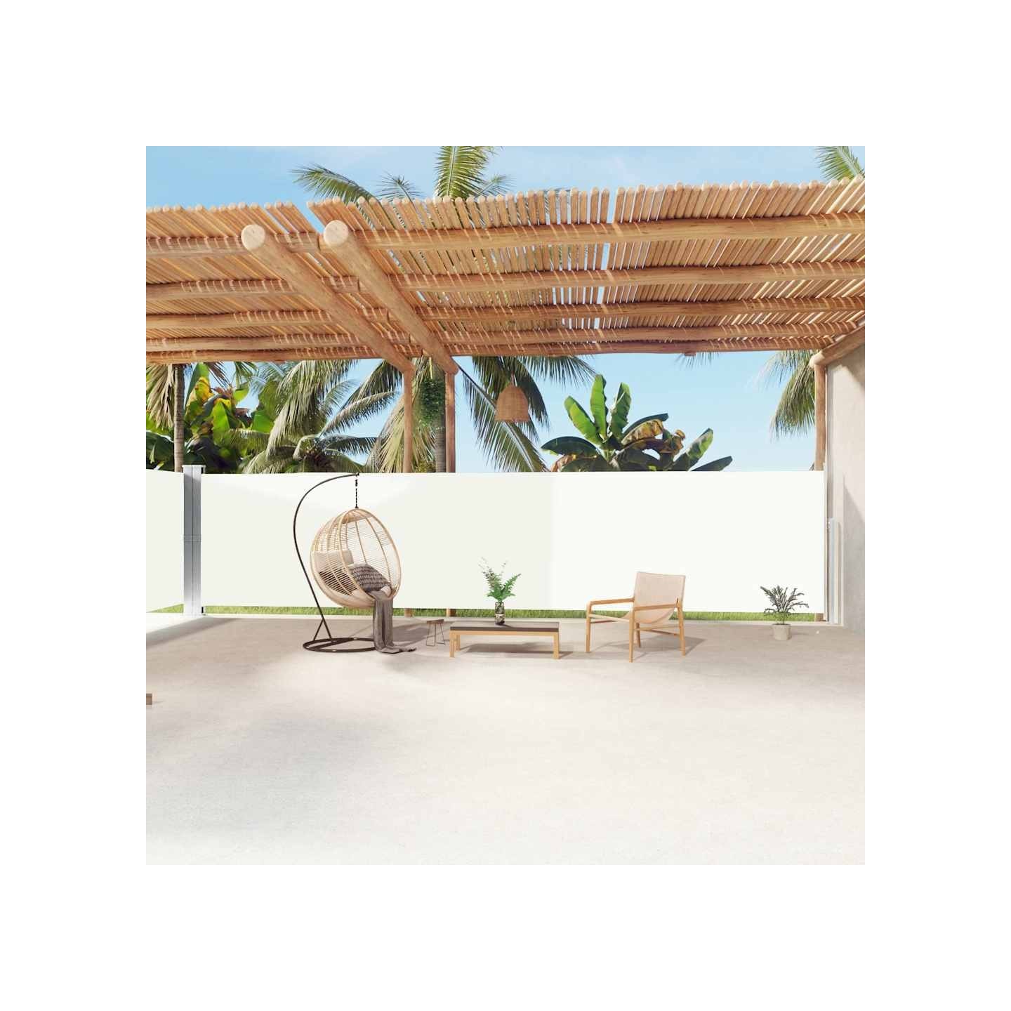 Auvent latéral rétractable Crème 180x1200 cm
