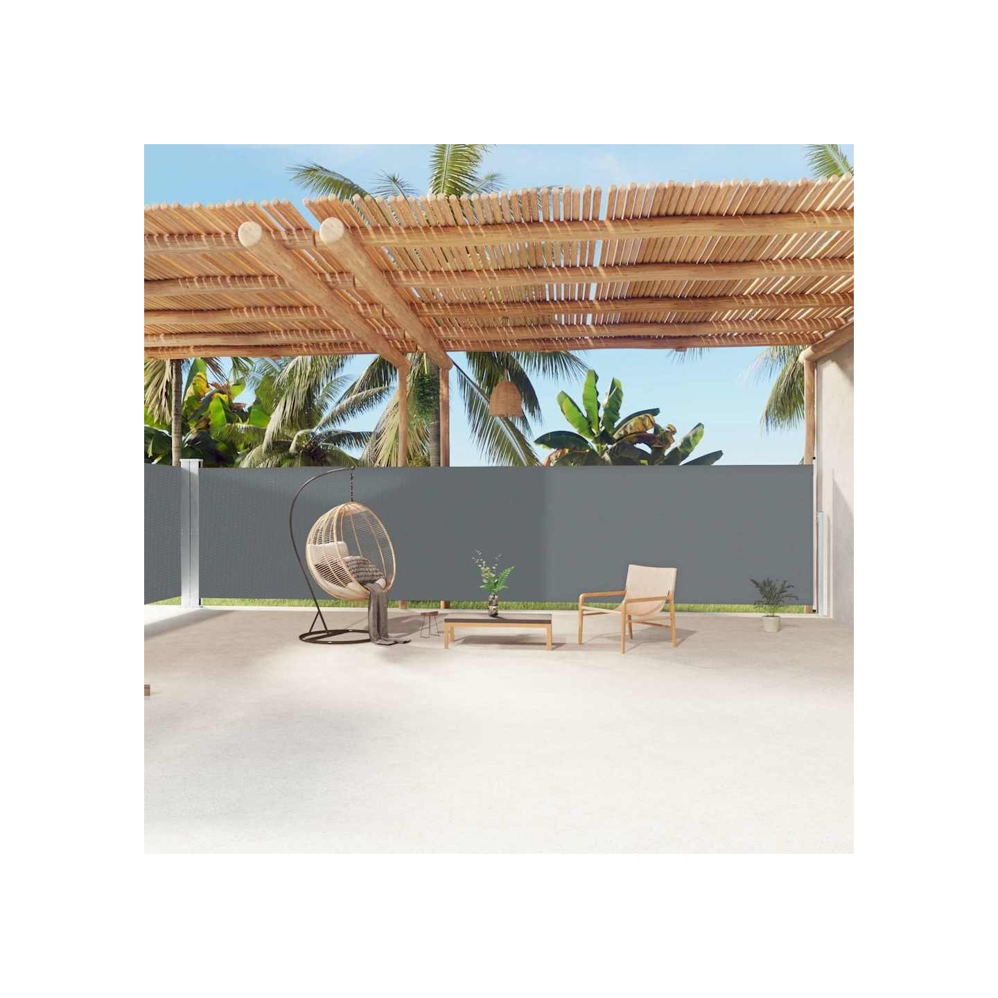 Auvent latéral rétractable Anthracite 180x1200 cm