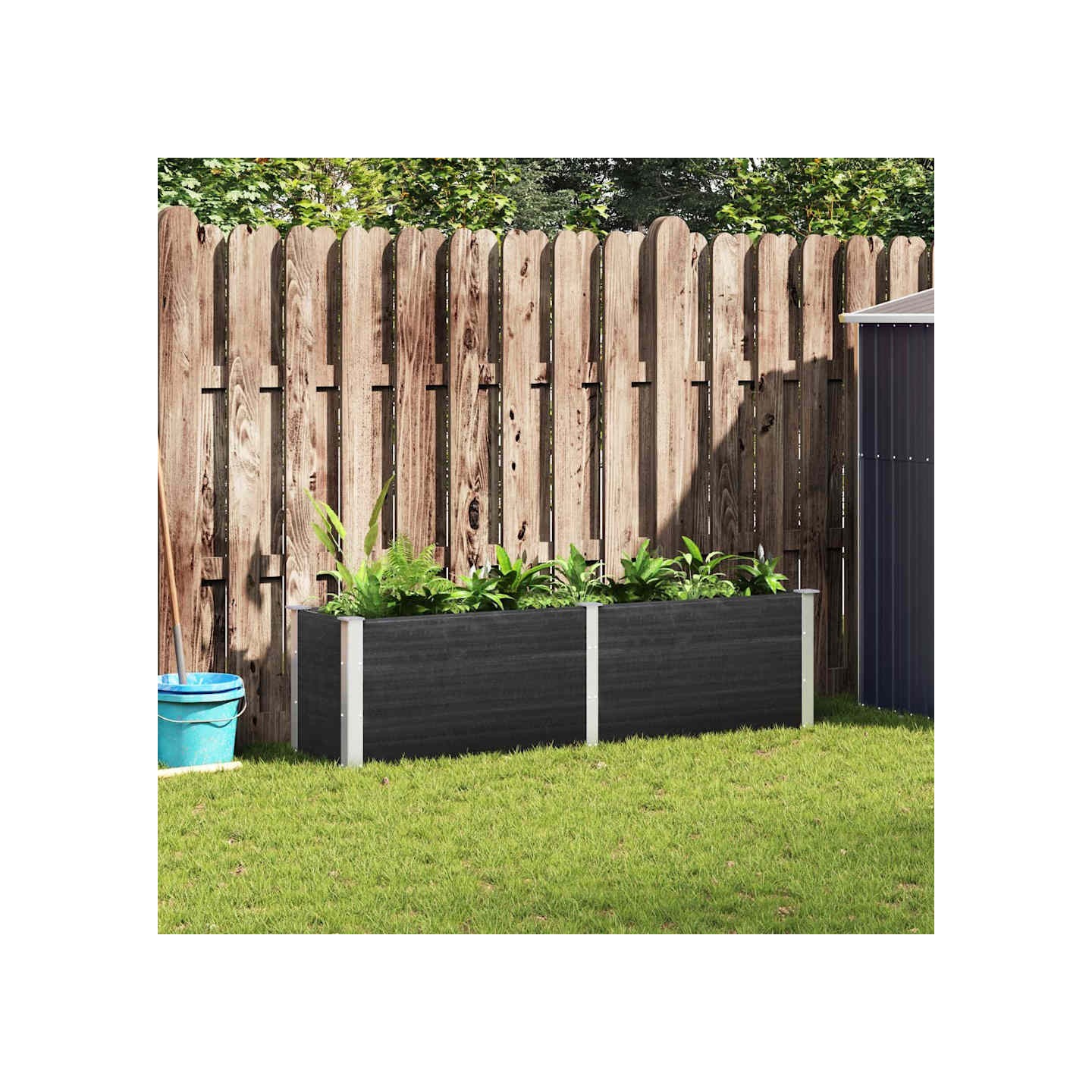 Lit surélevé de jardin 200x50x54 cm WPC Gris
