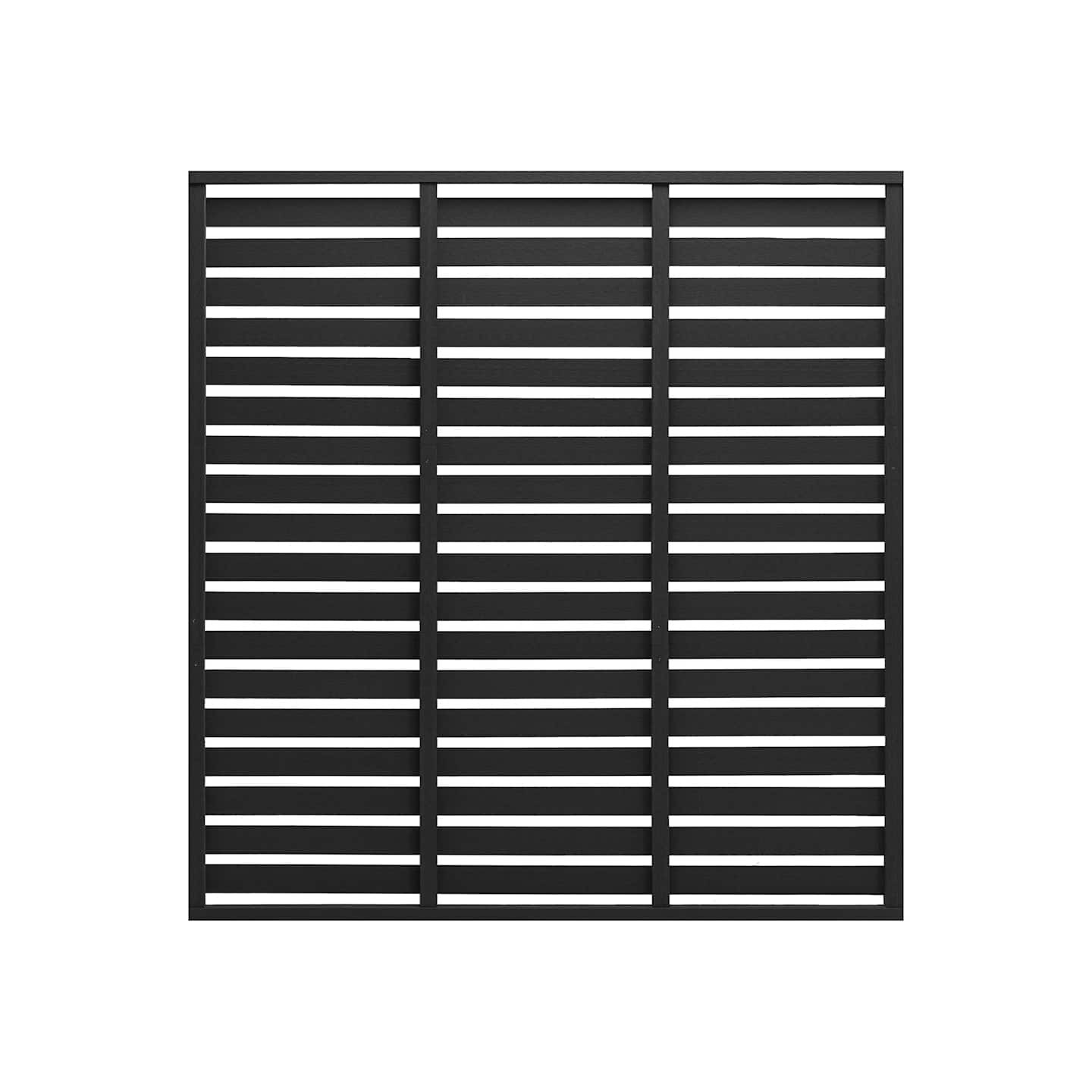 Panneau de clôture WPC 180x180 cm Noir