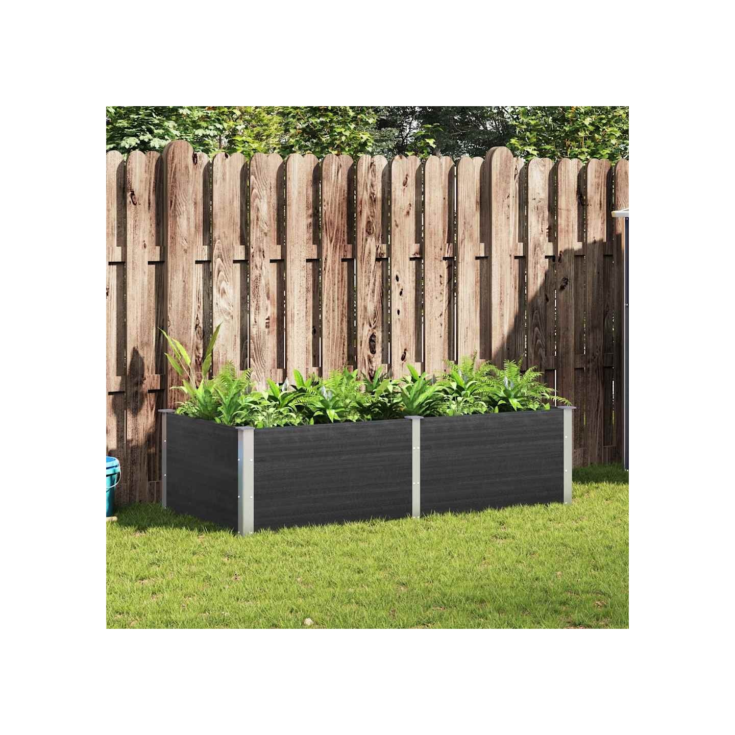 Lit surélevé de jardin 200x100x54 cm WPC Gris