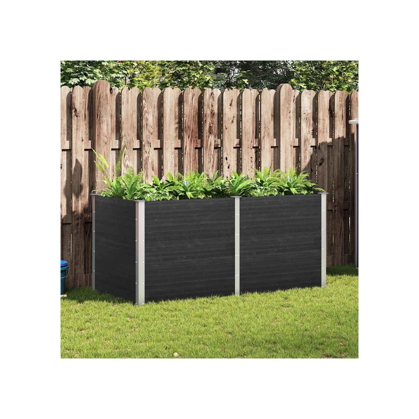 Lit surélevé de jardin 200x100x91 cm WPC Gris