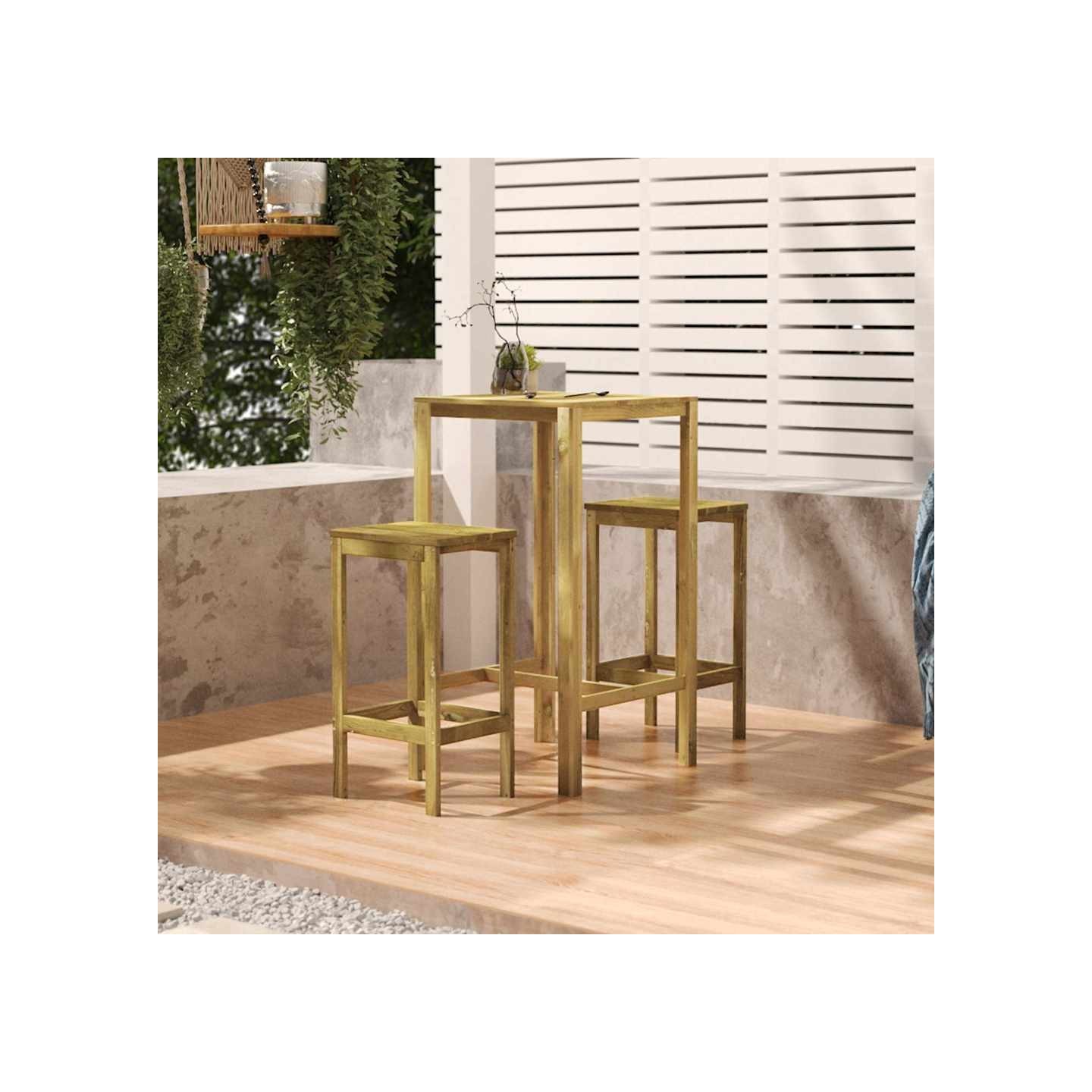 Table de bar 60x60x110 cm Bois de pin imprégné