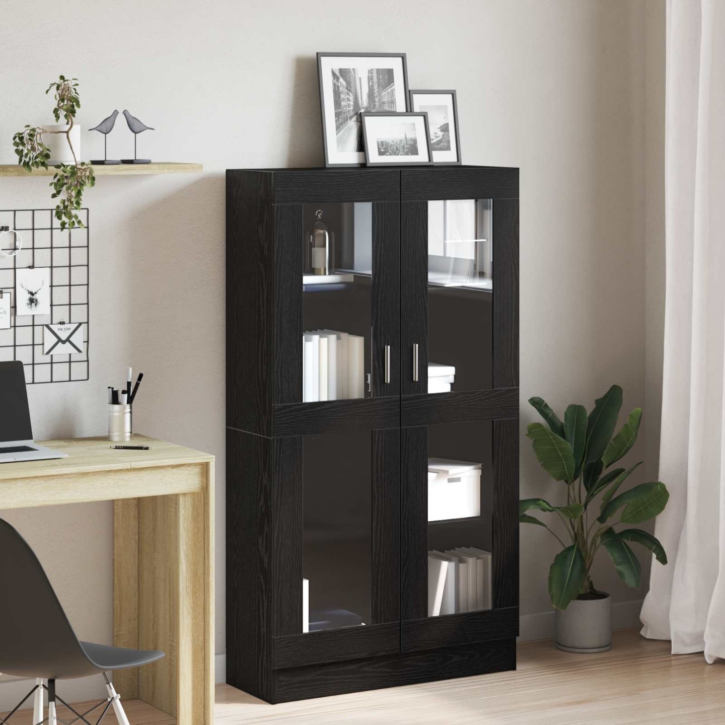 Bibliothèque 4 niveaux 82,5 x 30,5 x 150 cm Bois d'ingénierie