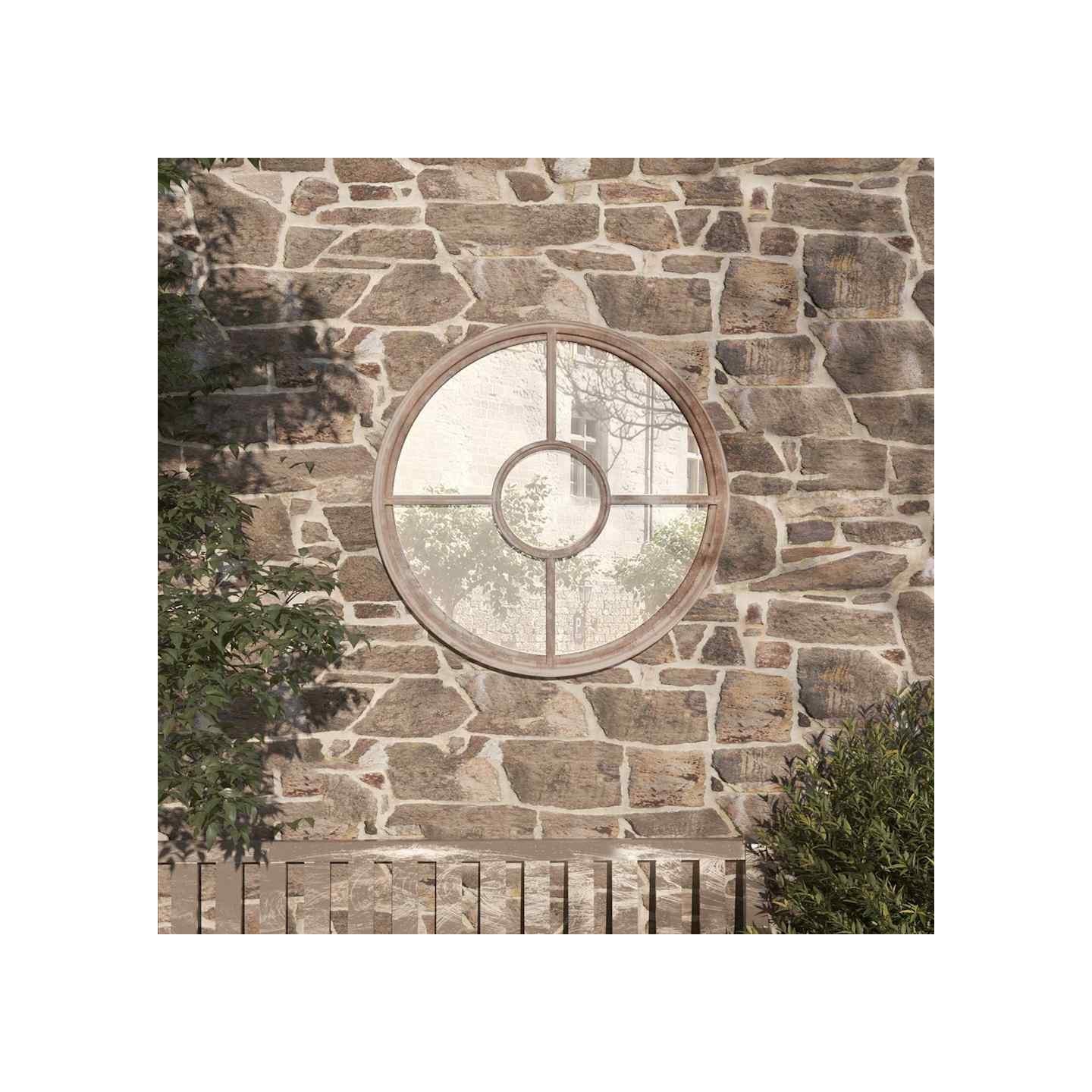Miroir de jardin Sable 40x4 cm Fer Rond utilisation extérieure