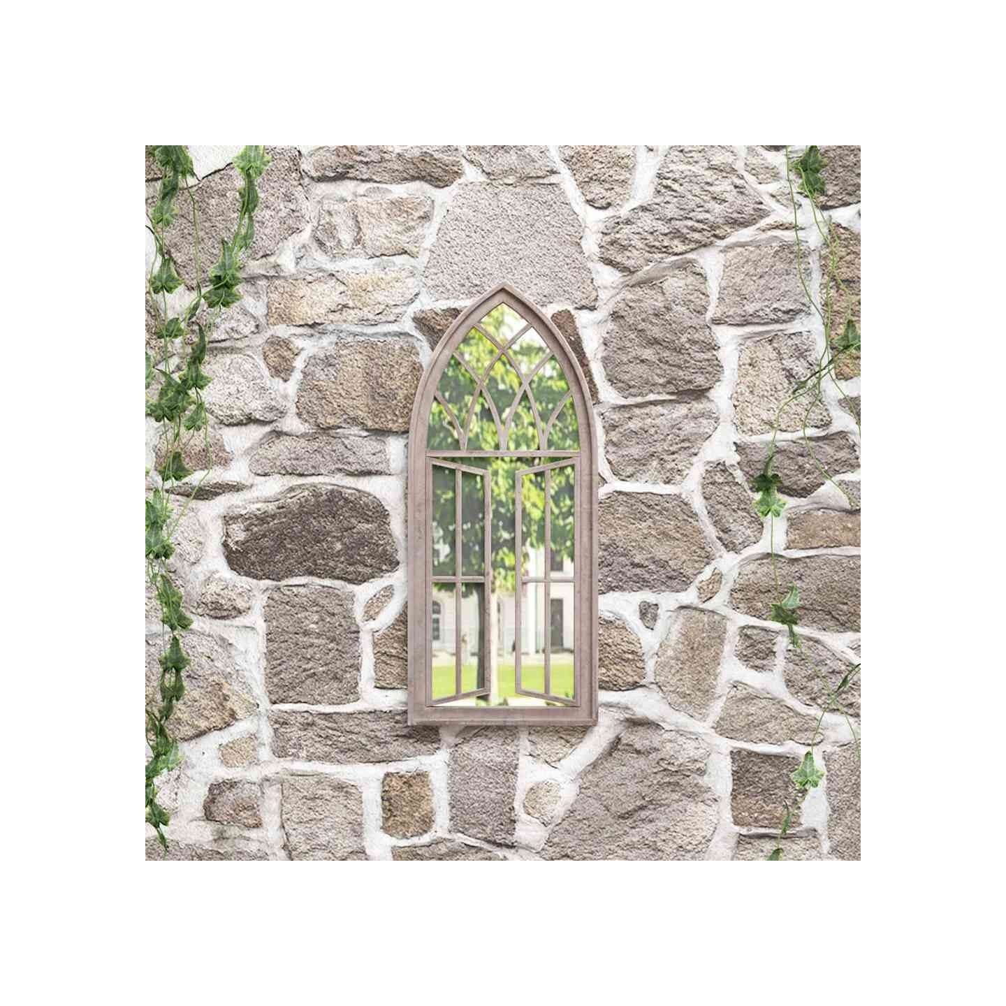 Miroir de jardin Sable 70x30 cm Fer pour utilisation extérieure