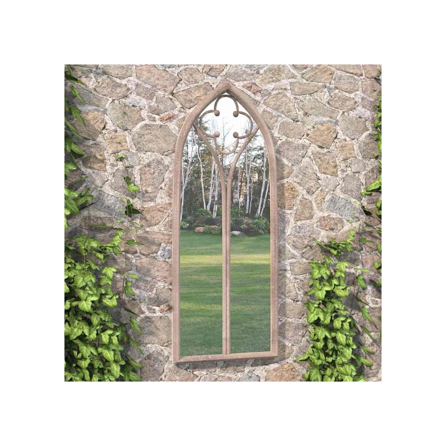 Miroir de jardin Sable 70x30 cm Fer pour utilisation extérieure