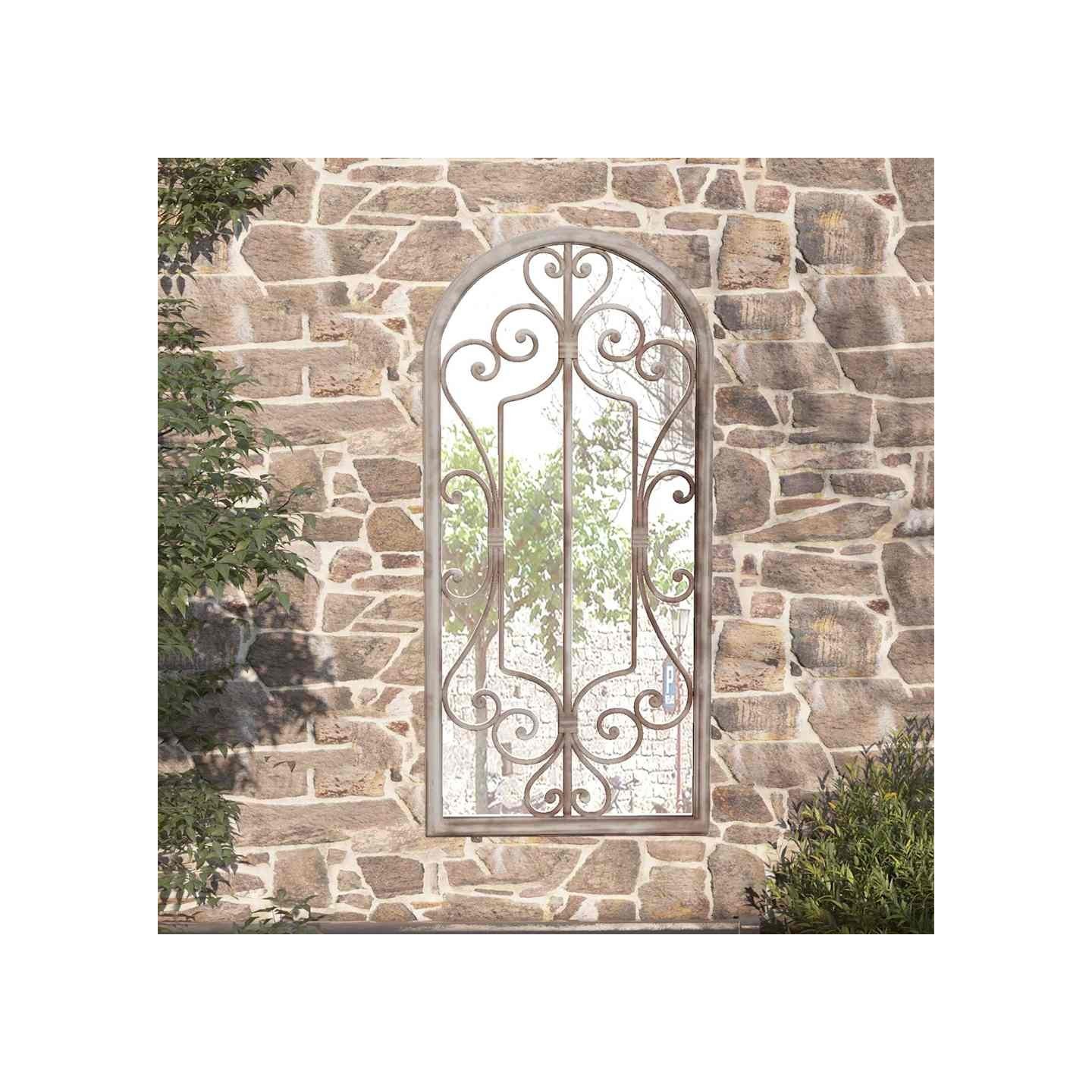 Miroir de jardin Sable 100x45cm Fer pour utilisation extérieure