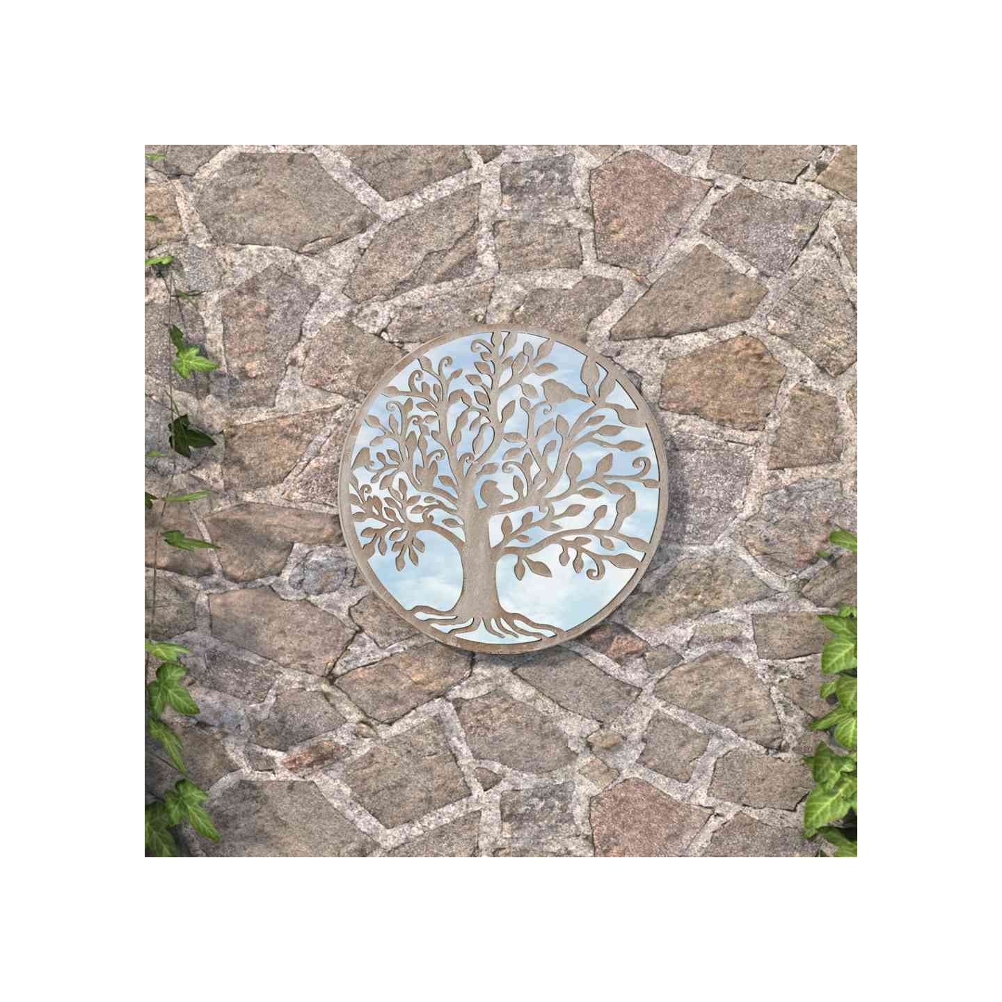 Miroir de jardin Sable 40x2,5cm Fer Rond utilisation extérieure