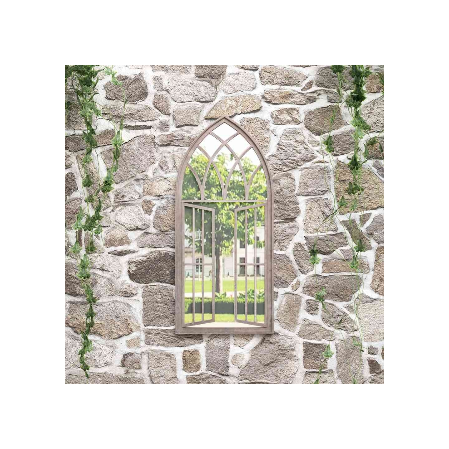 Miroir de jardin Sable 100x45cm Fer pour utilisation extérieure